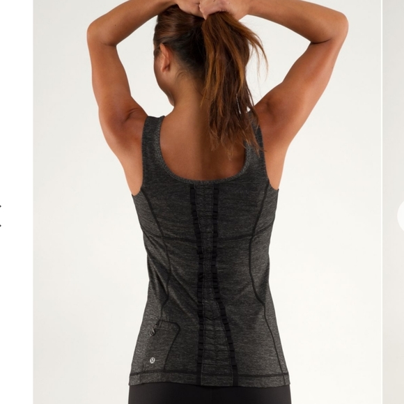 Lululemon Run Free Tank in Heathered Black
